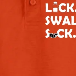 Lick Swallow Suck Funny Tequila Dry Zone Grid Performance Polo