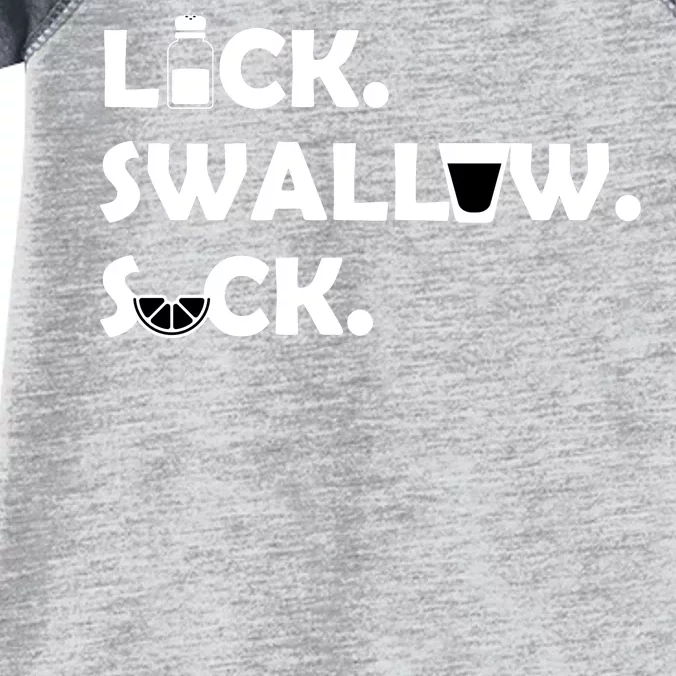 Lick Swallow Suck Funny Tequila Infant Baby Jersey Bodysuit