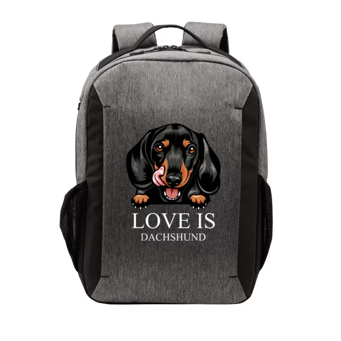 Love Is Dachshund Vector Backpack