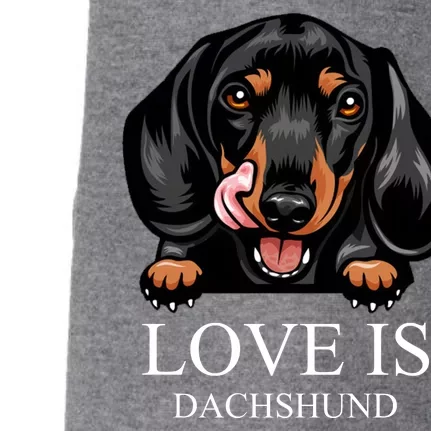 Love Is Dachshund Doggie 3-End Fleece Hoodie