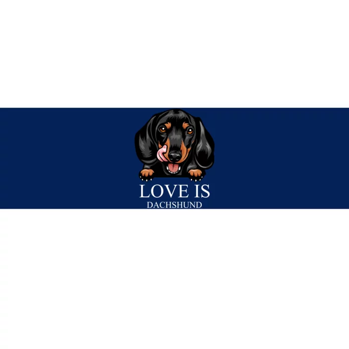 Love Is Dachshund Bumper Sticker