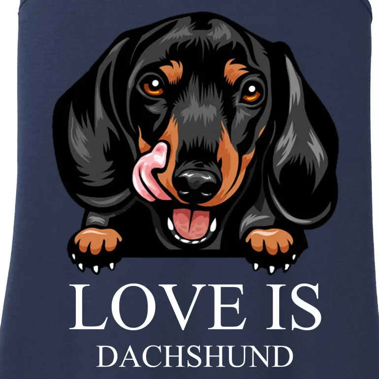 Love Is Dachshund Ladies Essential Tank