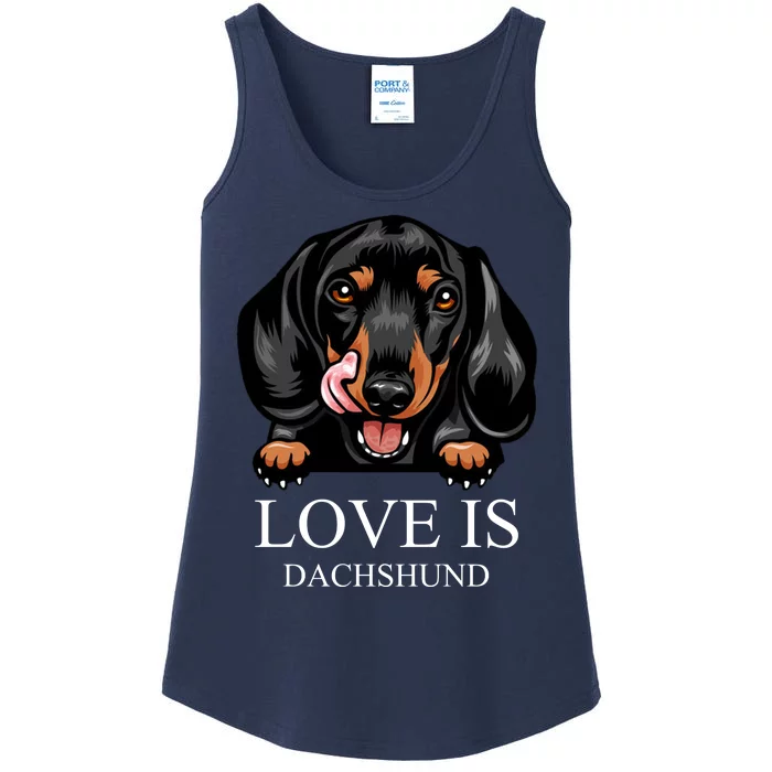 Love Is Dachshund Ladies Essential Tank