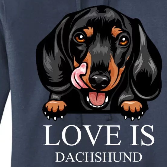 Love Is Dachshund Women's Pullover Hoodie