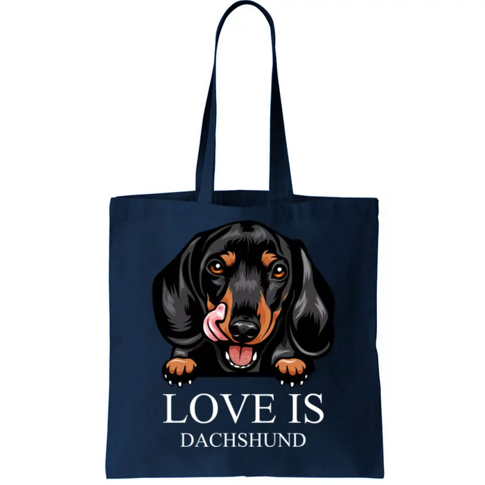 Love Is Dachshund Tote Bag