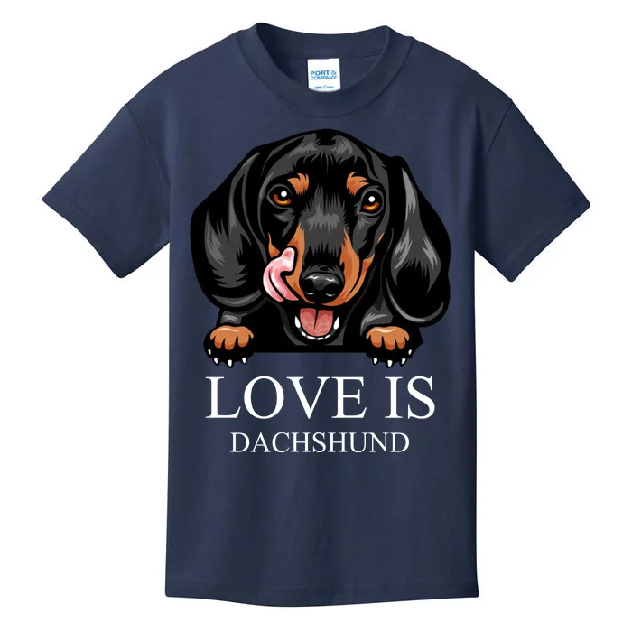 Love Is Dachshund Kids T-Shirt