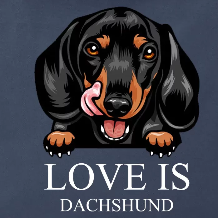 Love Is Dachshund Zip Tote Bag