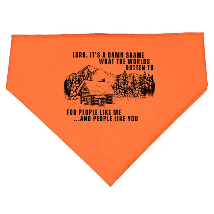 Lord Its Damn Shame That The World Gotten To USA-Made Doggie Bandana