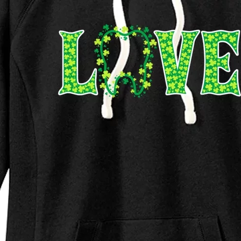 Love Irish Dentist Tooth St Patricks Day Shamrock Cute Gift Women's Fleece Hoodie