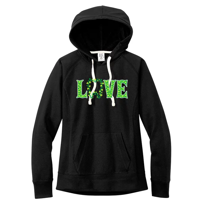 Love Irish Dentist Tooth St Patricks Day Shamrock Cute Gift Women's Fleece Hoodie