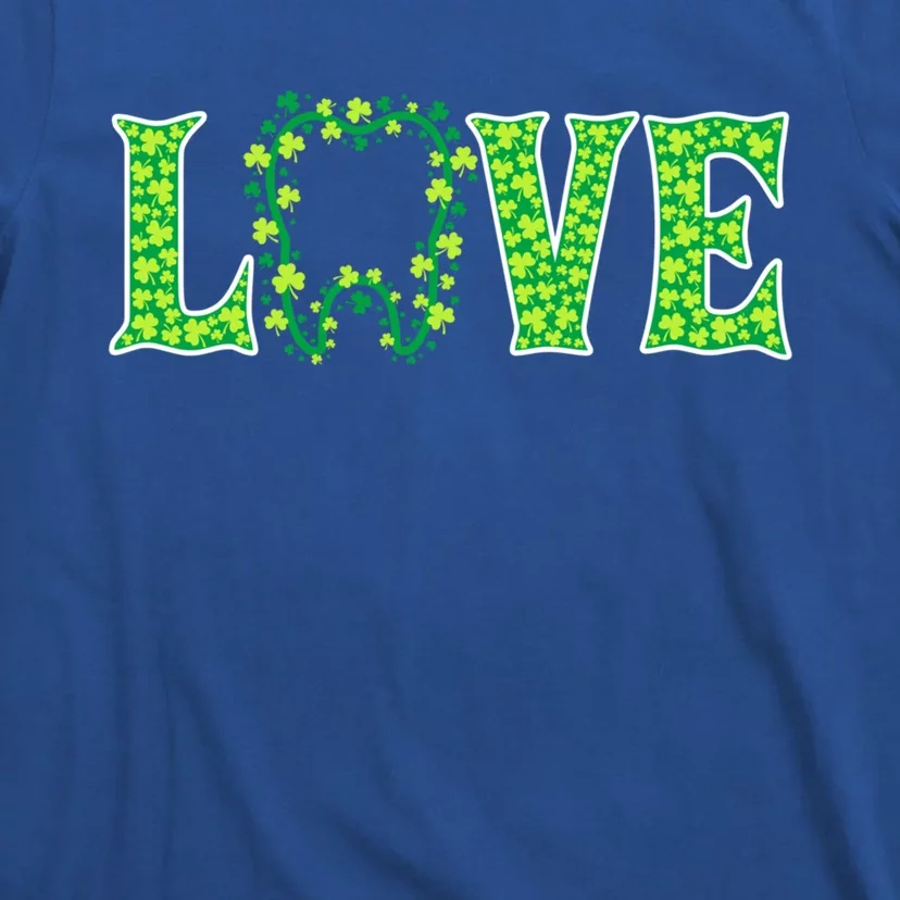 Love Irish Dentist Tooth St Patricks Day Shamrock Cute Gift T-Shirt