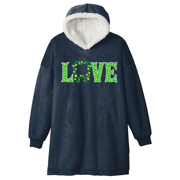 Love Irish Dentist Tooth St Patricks Day Shamrock Cute Gift Hooded Wearable Blanket