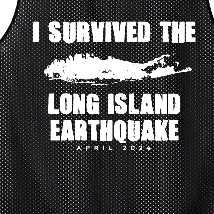 Long Island Earthquake 2024 I Survived Earthquake Mesh Reversible Basketball Jersey Tank