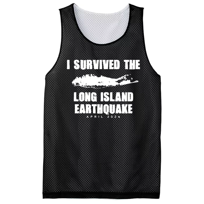 Long Island Earthquake 2024 I Survived Earthquake Mesh Reversible Basketball Jersey Tank