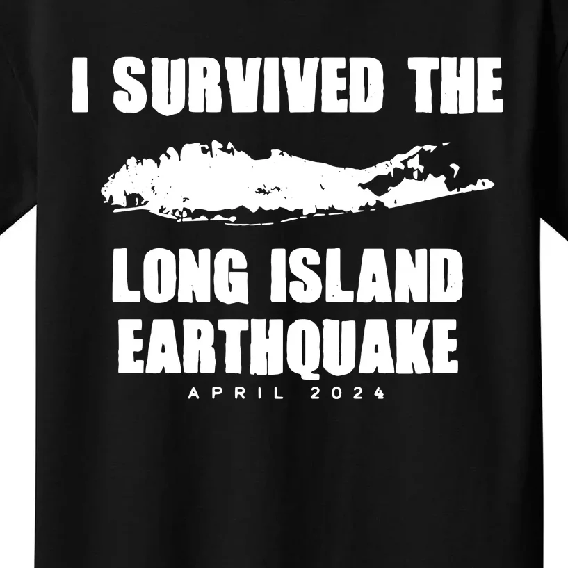 Long Island Earthquake 2024 I Survived Earthquake Kids T-Shirt