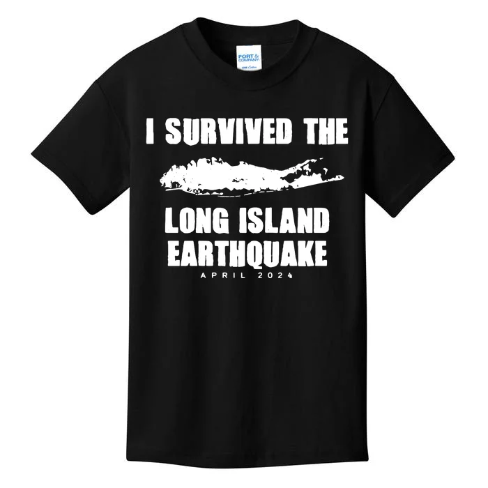 Long Island Earthquake 2024 I Survived Earthquake Kids T-Shirt