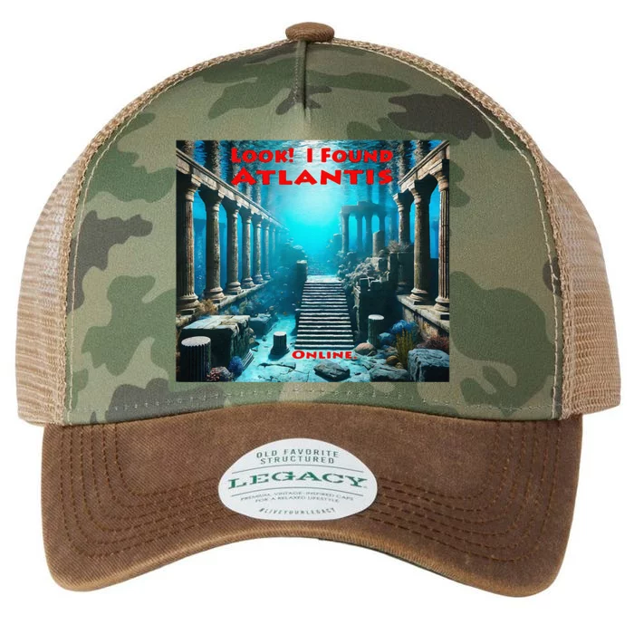 Look! I Found Atlantis Online All Ages Funny Graphic Legacy Tie Dye Trucker Hat