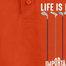 Life Is Full Of Important Choices Funny Golf Meaningful Gift Dry Zone Grid Performance Polo