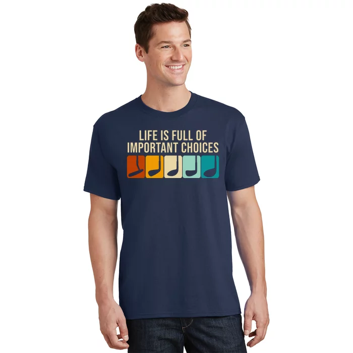 Life Is Full Of Important Choices Retro Golf T-Shirt