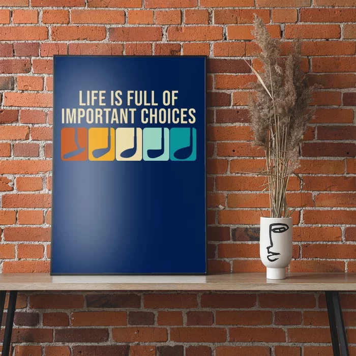 Life Is Full Of Important Choices Retro Golf Poster