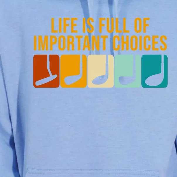 Life Is Full Of Important Choices Retro Golf Unisex Surf Hoodie