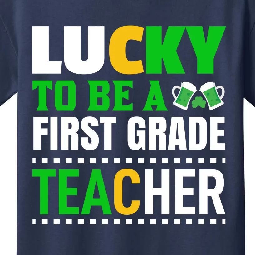 Lucky Irish First Grade Teacher Kids T-Shirt