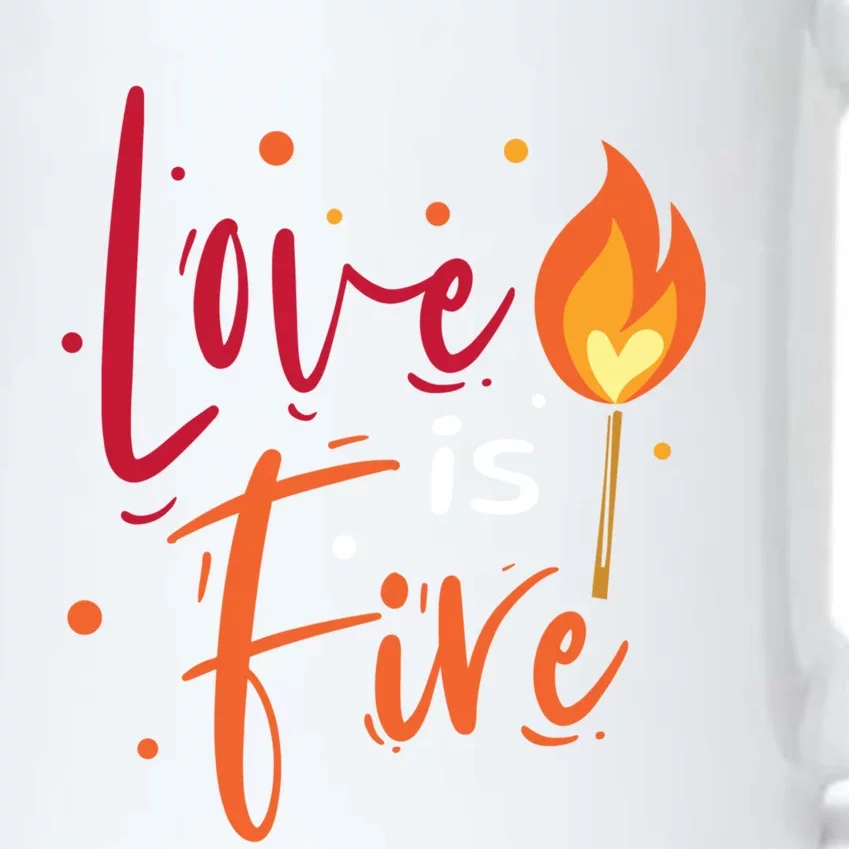 Love Is Fire Lover Couples Husband Wife Love Meaningful Gift Black Color Changing Mug