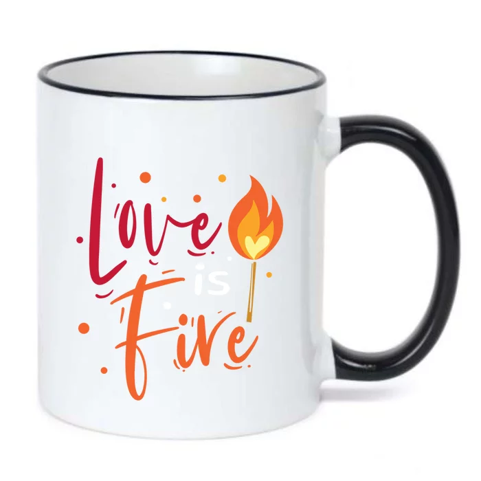 Love Is Fire Lover Couples Husband Wife Love Meaningful Gift Black Color Changing Mug