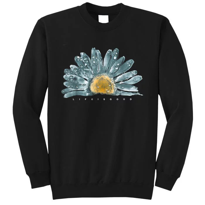 Life Is Funny Really Good Sunflower Men Women Family Black Sweatshirt