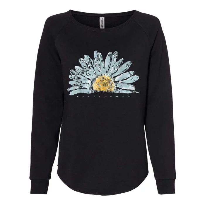 Life Is Funny Really Good Sunflower Family Black Womens California Wash Sweatshirt