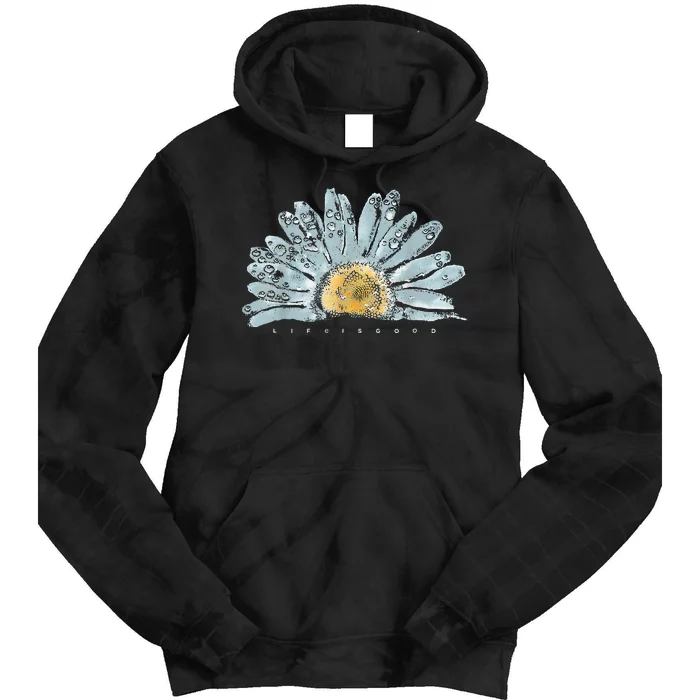 Life Is Funny Really Good Sunflower Family Black Tie Dye Hoodie