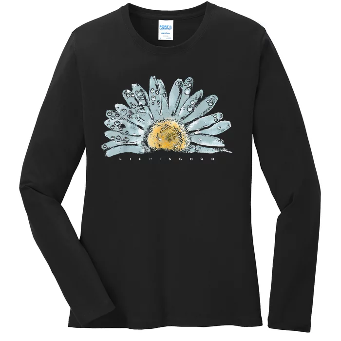 Life Is Funny Really Good Sunflower Family Black Ladies Long Sleeve Shirt