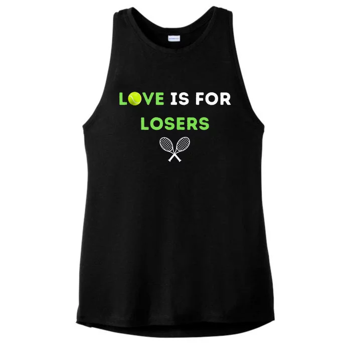 Love Is For Losers Tennis Ladies Tri-Blend Wicking Tank