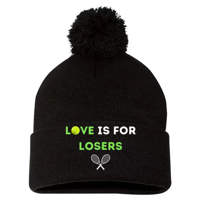 Love Is For Losers Tennis Pom Pom 12in Knit Beanie