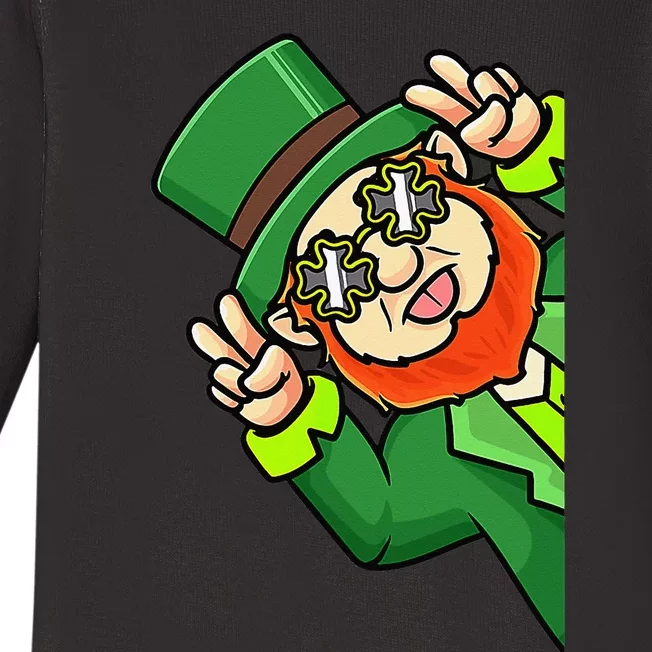 Leprechaun Irish funny St Patricks Day Baby Long Sleeve Bodysuit