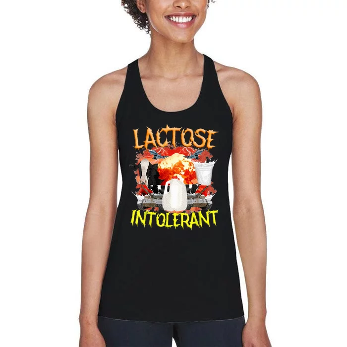 Lactose Intolerant Funny Sarcasm Oddly Specific Women's Racerback Tank