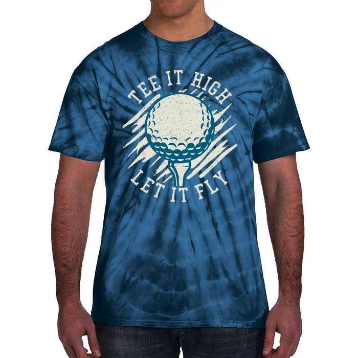 Let it Fly Distressed Golf Tie-Dye T-Shirt