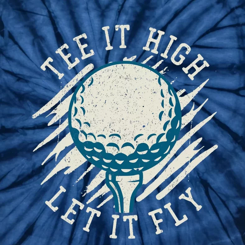 Let it Fly Distressed Golf Tie-Dye T-Shirt