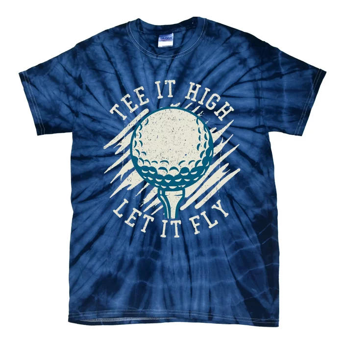 Let it Fly Distressed Golf Tie-Dye T-Shirt