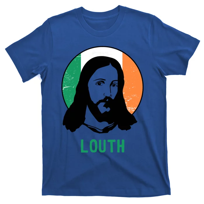 Louth Ireland Flag Jesus St Patricks Day Gift T-Shirt