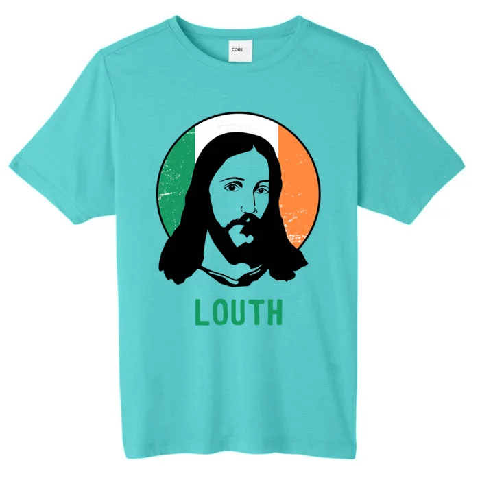 Louth Ireland Flag Jesus St Patricks Day Gift ChromaSoft Performance T-Shirt