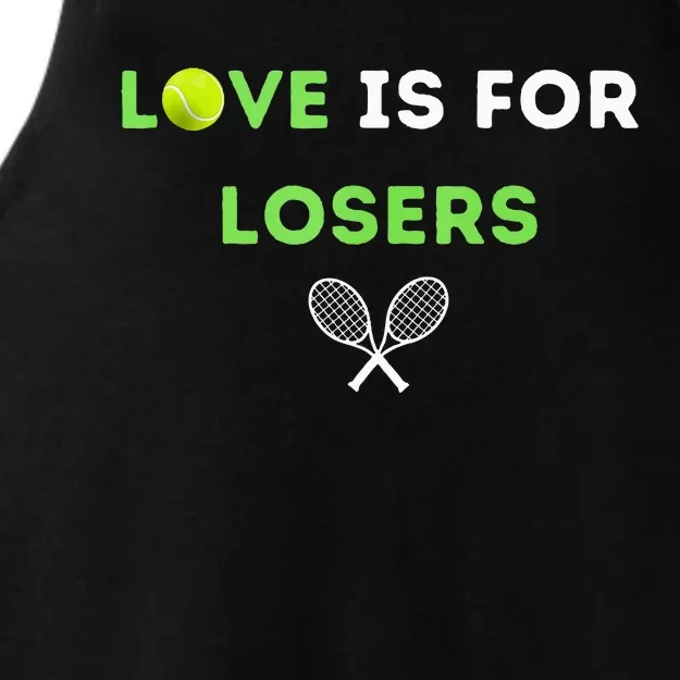 Love Is For Losers Tennis Ladies Tri-Blend Wicking Tank