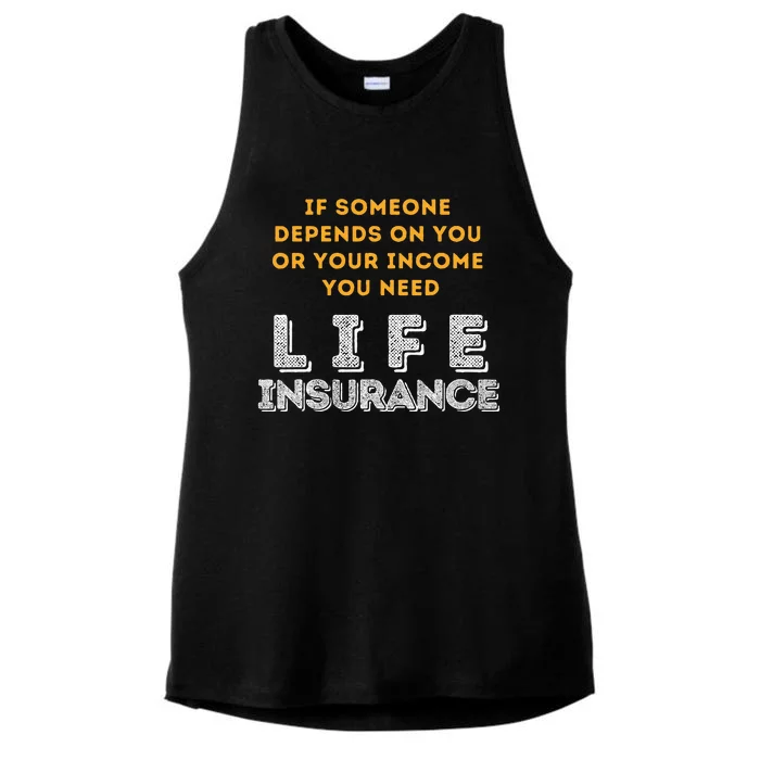 Life Insurance Financial Literacy Saying Financial Advisor Ladies Tri-Blend Wicking Tank