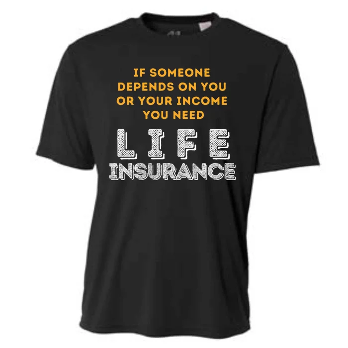 Life Insurance Financial Literacy Saying Financial Advisor Cooling Performance Crew T-Shirt