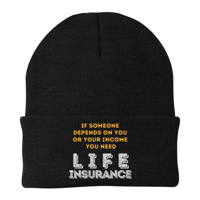 Life Insurance Financial Literacy Saying Financial Advisor Knit Cap Winter Beanie