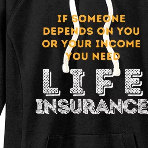 Life Insurance Financial Literacy Saying Financial Advisor Women's Fleece Hoodie