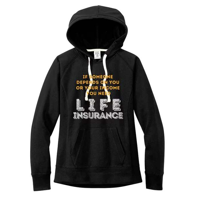 Life Insurance Financial Literacy Saying Financial Advisor Women's Fleece Hoodie