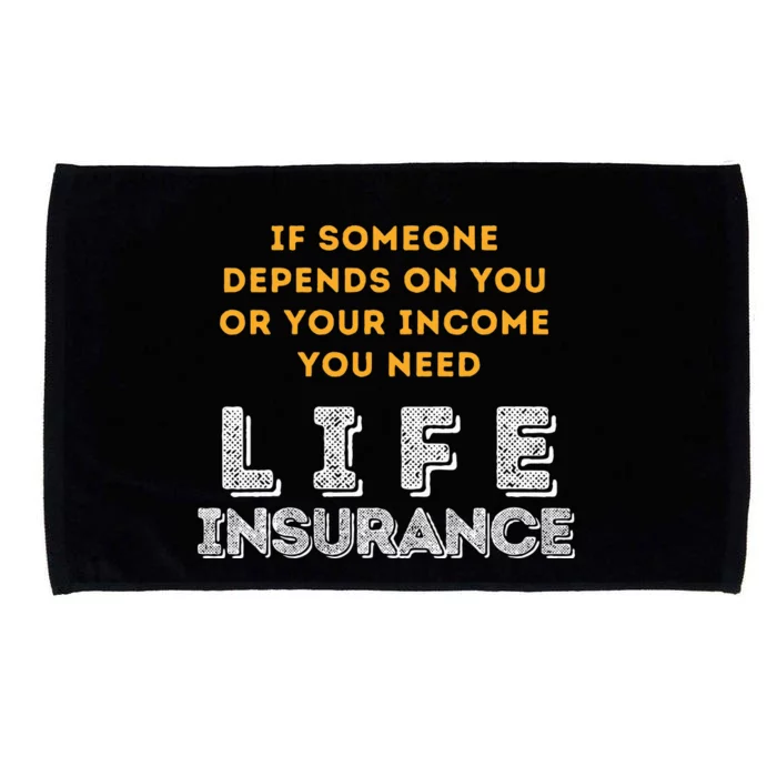 Life Insurance Financial Literacy Saying Financial Advisor Microfiber Hand Towel