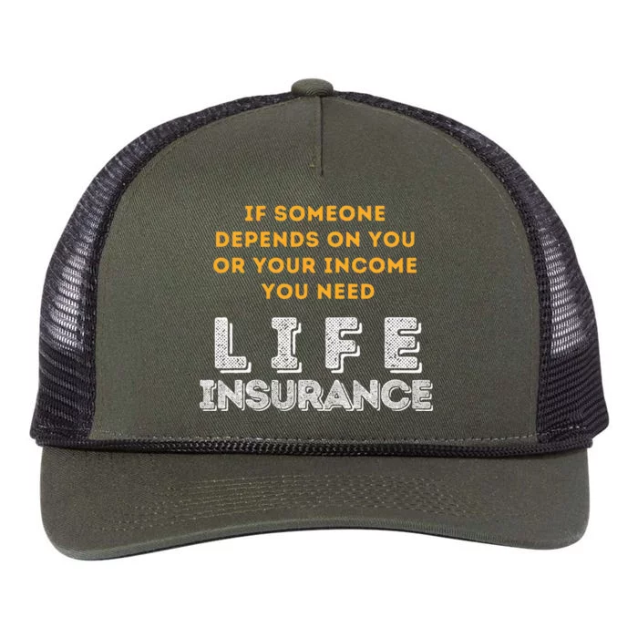 Life Insurance Financial Literacy Saying Financial Advisor Retro Rope Trucker Hat Cap