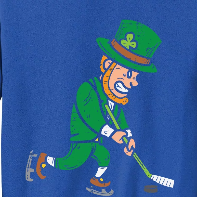 Leprechaun Ice Field Hockey Funny St Patricks Day Sport Gift Cool Gift Tall Sweatshirt